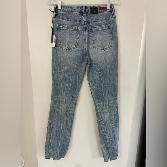 New! Blank NYC, 25, The Lafayette High Rise Wide Flare distressed med wash denim - Picture 2 of 10